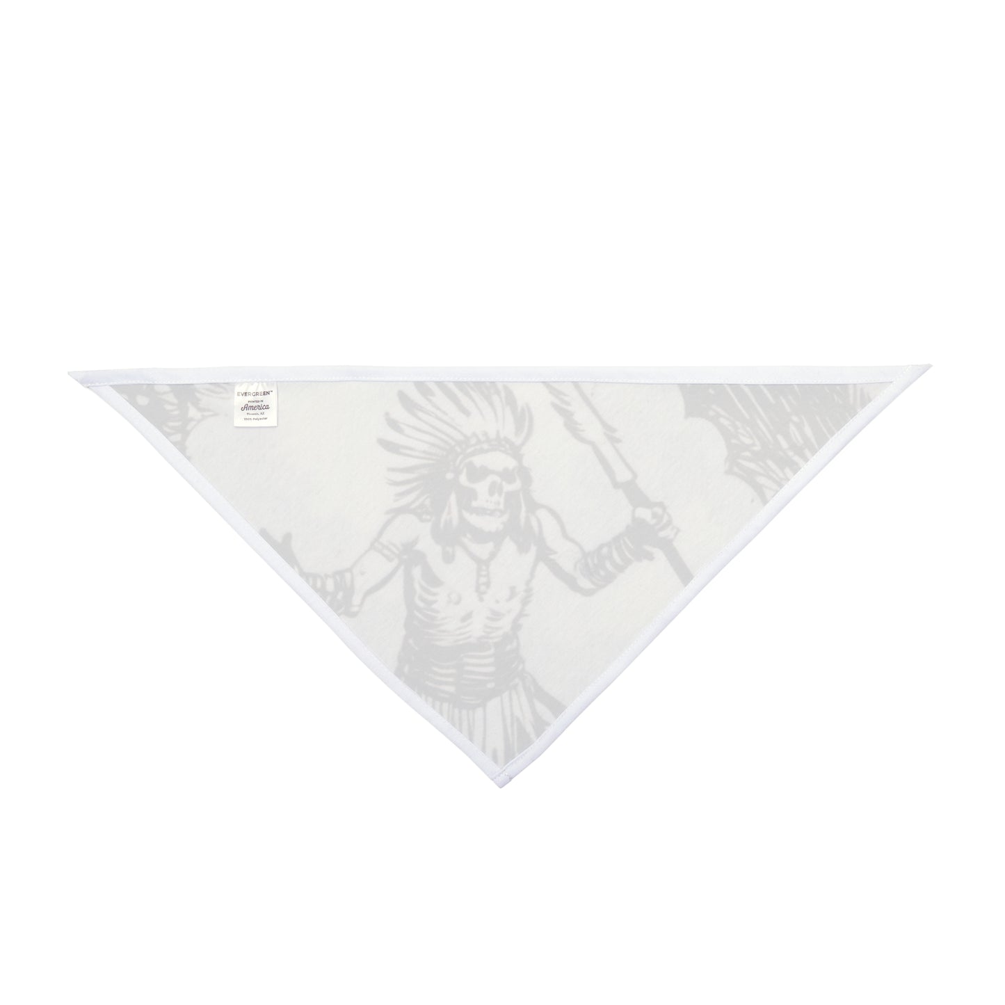 Pet Bandana - Vintage Skeleton Native American Warrior Design