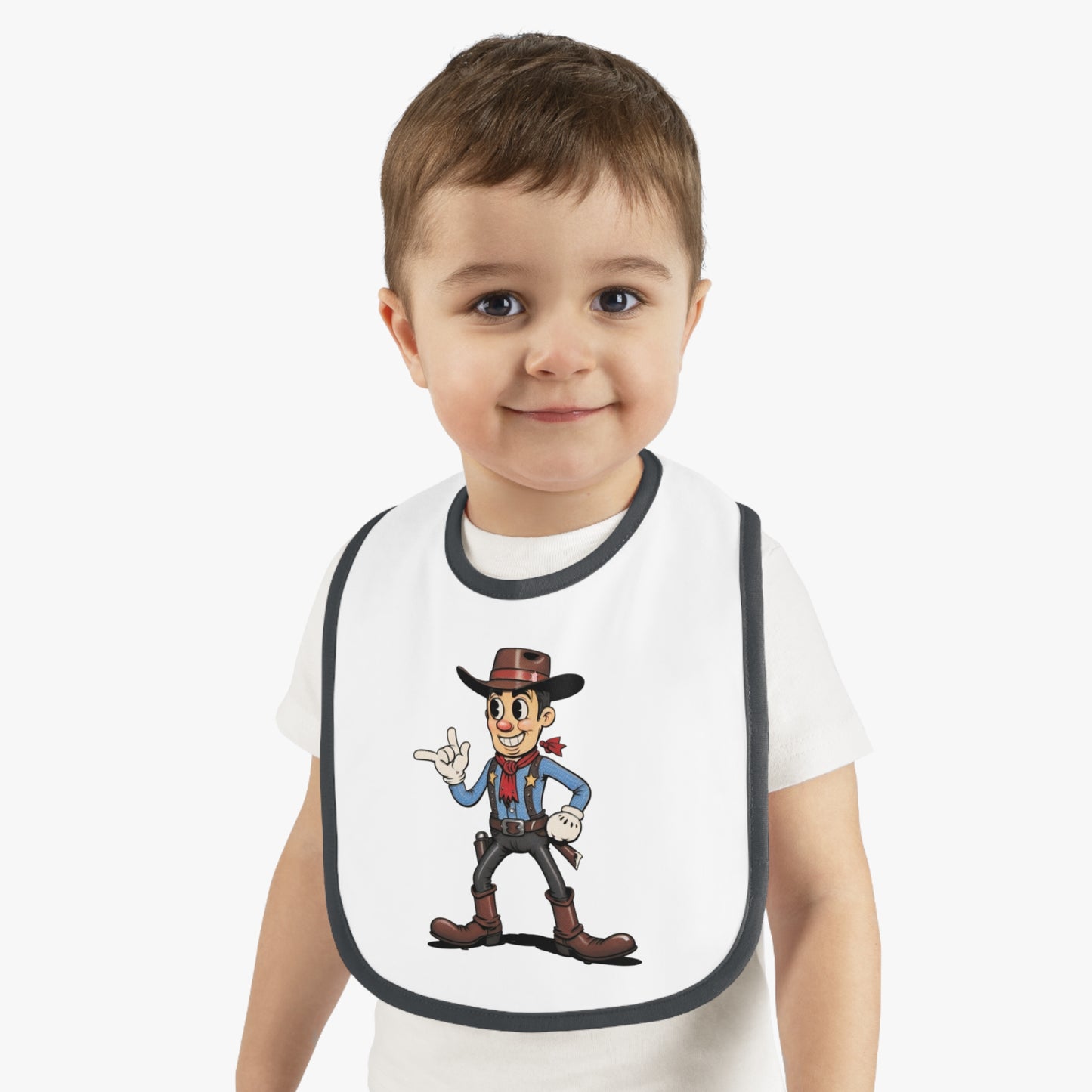 Cowboy-Themed Baby Bib, Ideal for Baby Showers, Fun Mealtime Accessory, Unique Gift for Little Ones, Adorable Western Design