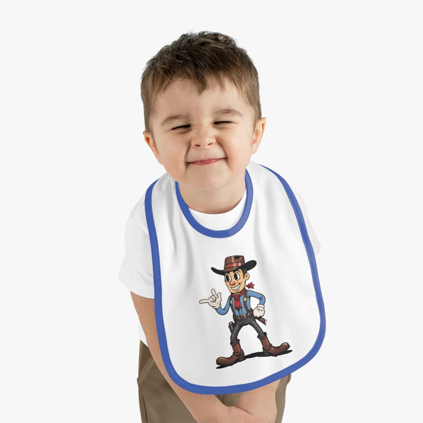 Cowboy-Themed Baby Bib, Ideal for Baby Showers, Fun Mealtime Accessory, Unique Gift for Little Ones, Adorable Western Design