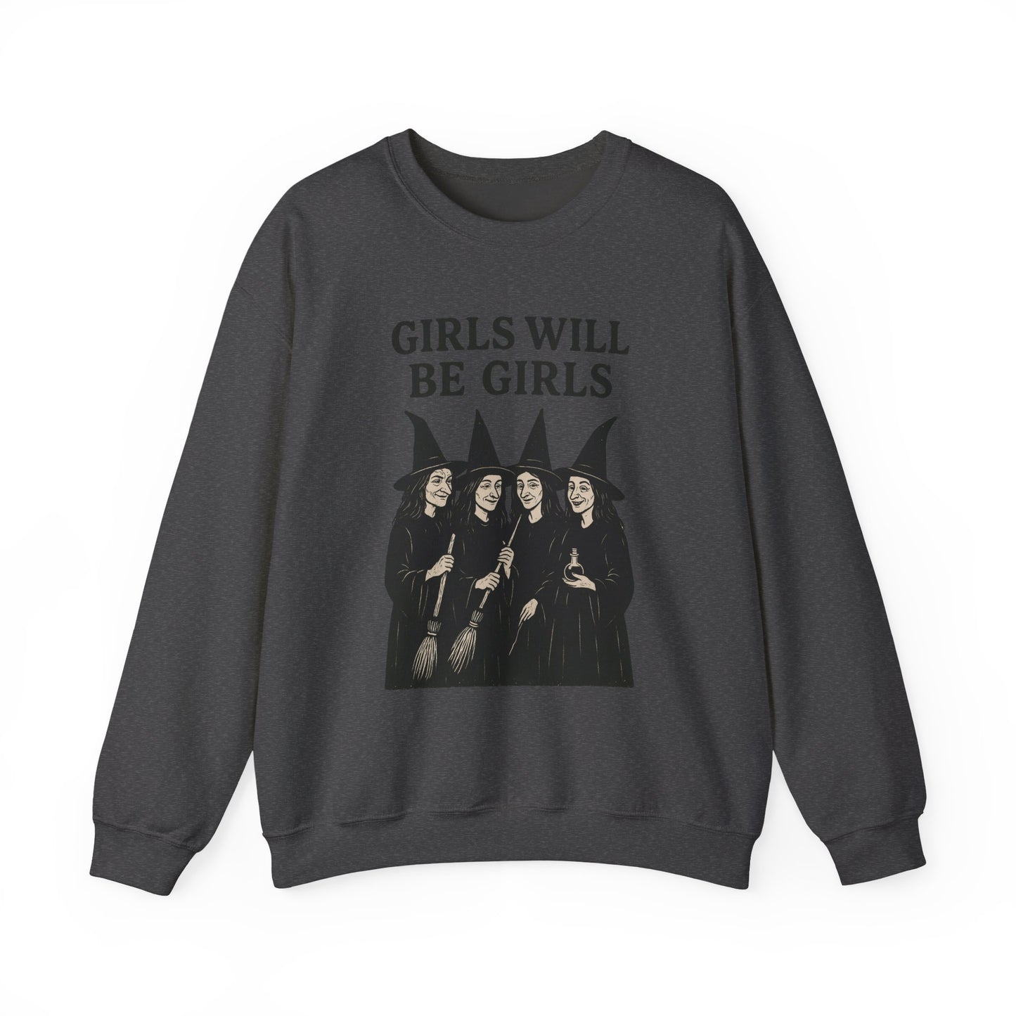 Halloween Girls Will Be Girls Witches Sweatshirt