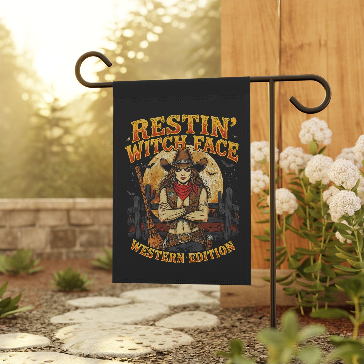House Banner - restin' witch face design