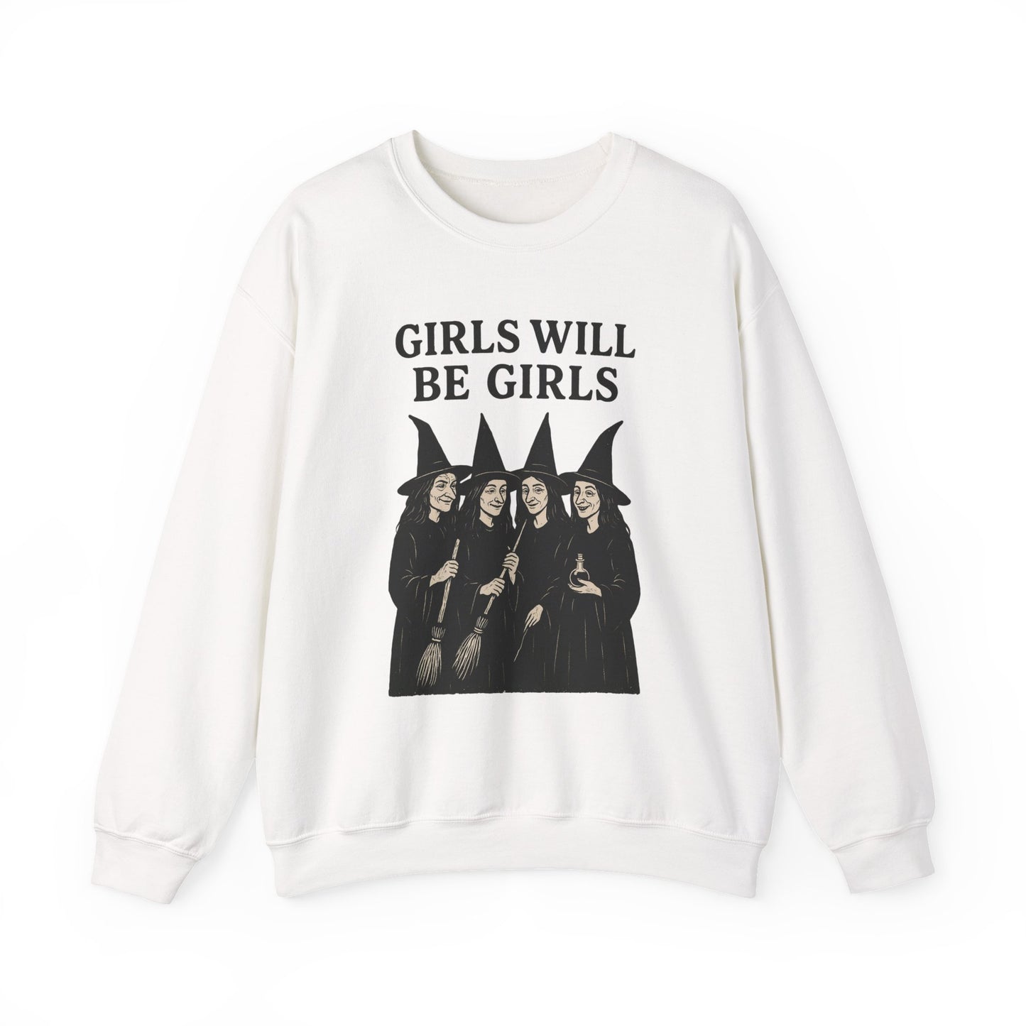 Halloween Girls Will Be Girls Witches Sweatshirt