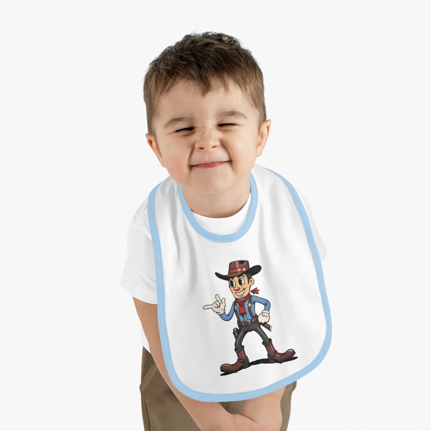 Cowboy-Themed Baby Bib, Ideal for Baby Showers, Fun Mealtime Accessory, Unique Gift for Little Ones, Adorable Western Design