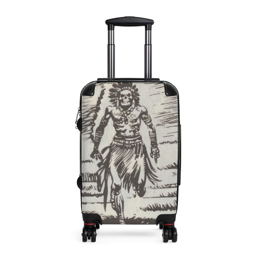 Suitcase - Vintage Western Native American Skeleton Warrior Design