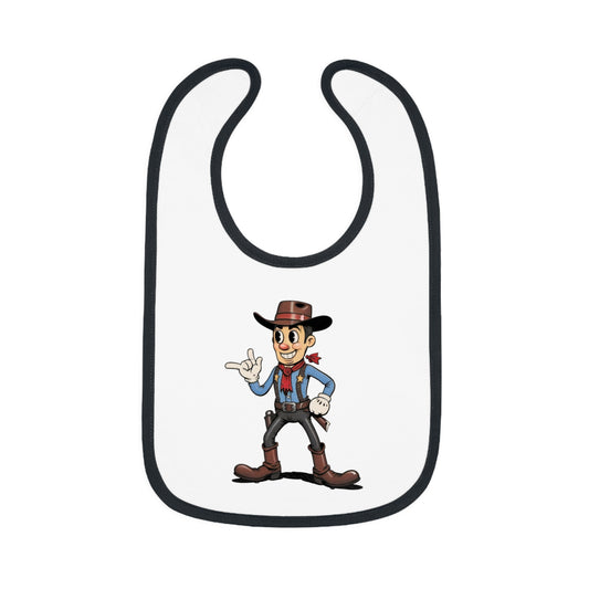 Cowboy-Themed Baby Bib, Ideal for Baby Showers, Fun Mealtime Accessory, Unique Gift for Little Ones, Adorable Western Design