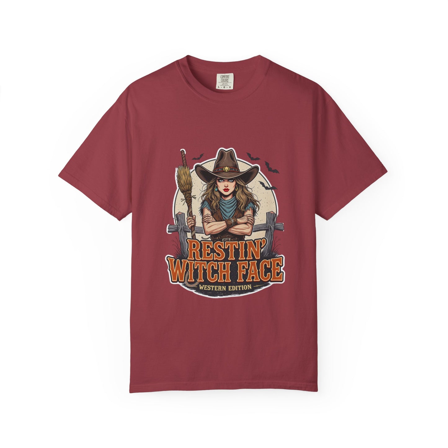 Western Style Resting Witch Face T-shirt